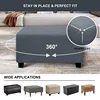 High Spandex Ottoman Slipcovers Rectangle Footrest Footstool Protector Covers Stretch Fabric Storage Ottoman Covers 3