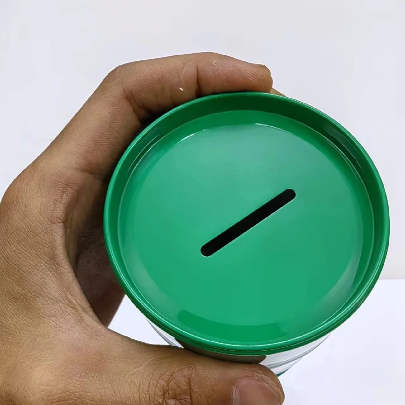 Iron Oil Drum Piggy Bank Simulation Industrial Modeling Coin Bank