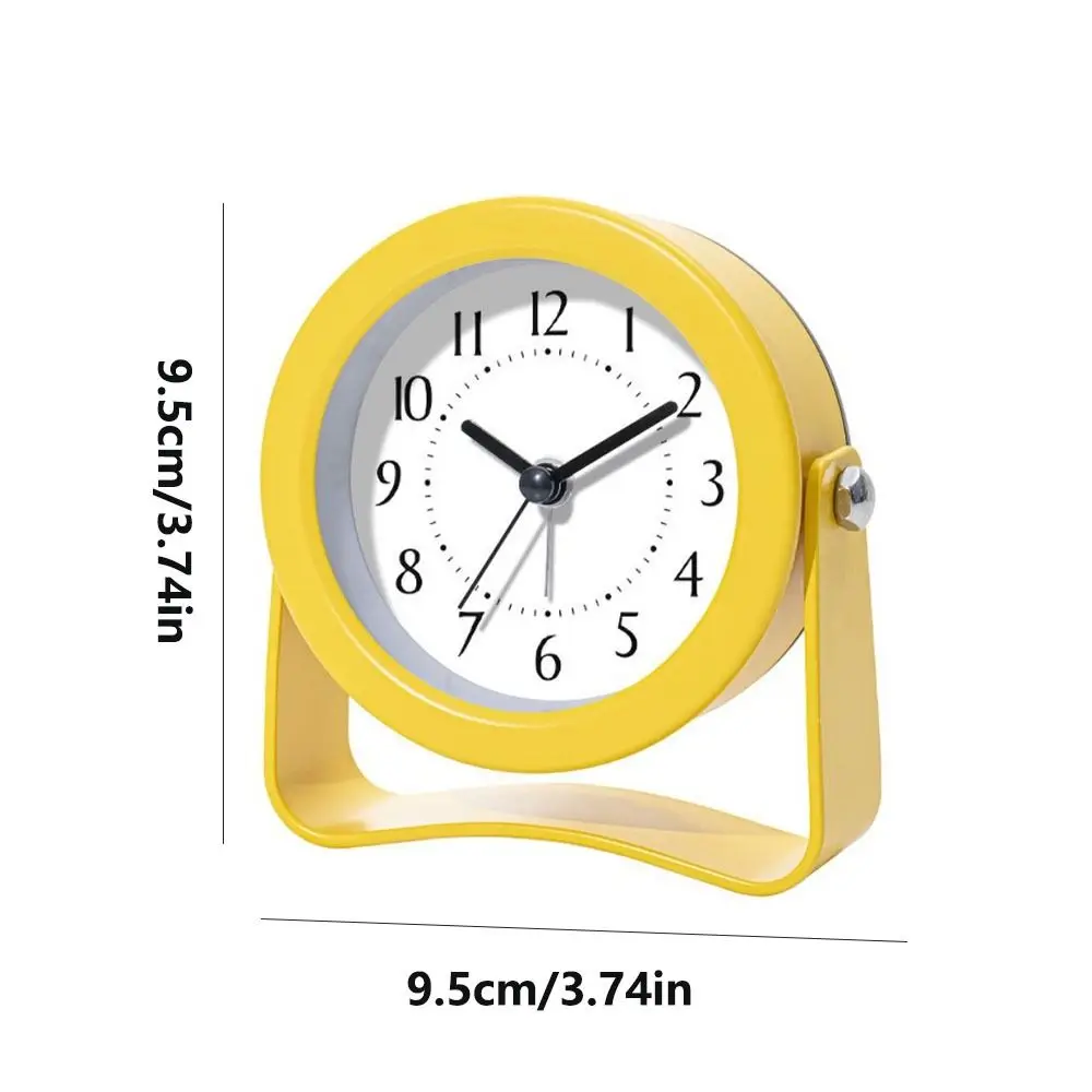 Creative Silent Mechanism Alarm Clock Loud Sound with Night Light Desktop Clock Rotating Bracket Electronic Clock Office Decor
