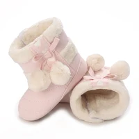 Winter Baby Cotton Shoes for Girls Plush and Thick Insulation Snow Boots Soft Soles Foot Protection Walking Shoes 5