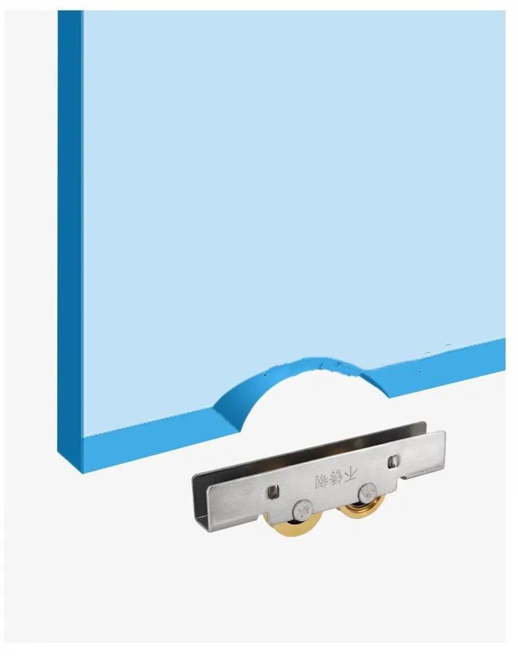 Description Picture 6 of item2pcs/10-12mm Frameless Glass Door Pulley Bathroom Sliding Door Roller Indoor Window Stainless Steel Double Wheel Hardware
