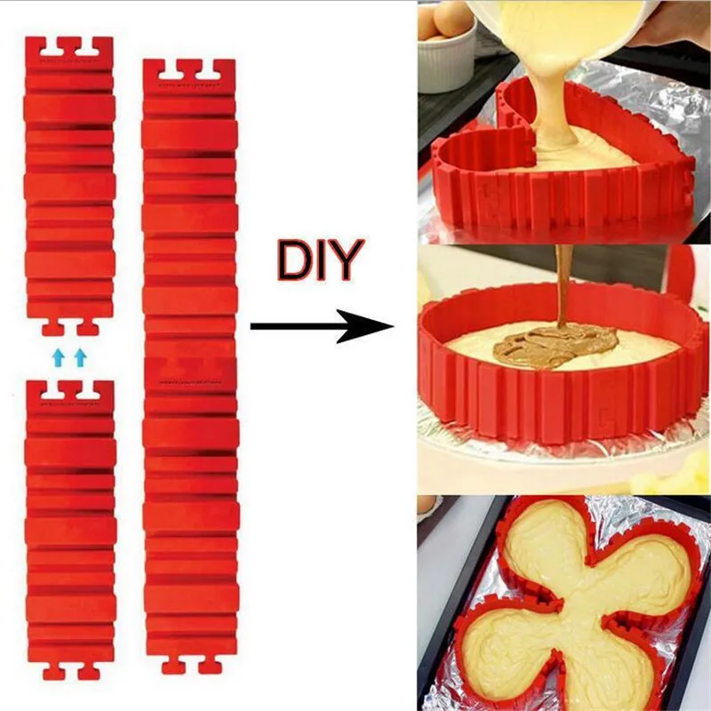 Baking Snake Silicone Cake Mold DIY Magic Heart Shade Rectangular Round Shade Cake Mold Pastry Tools Kitchen Baking Pastry Tools