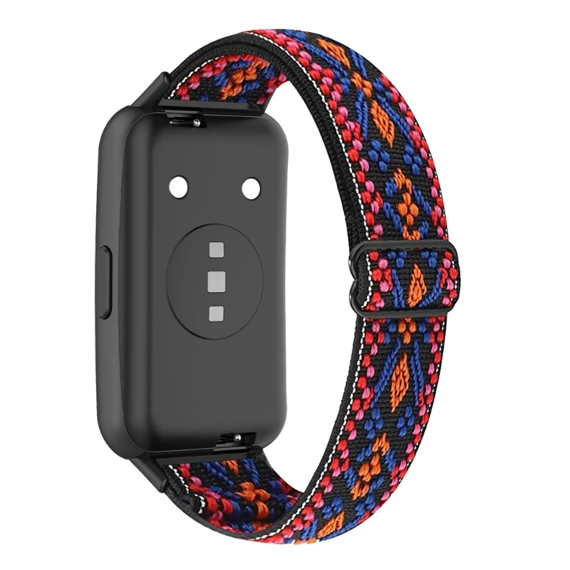 For Band 7 Loop-Adjustable Bracelet-Elastic Nylon-Smart Watch Band Replace Strap 
