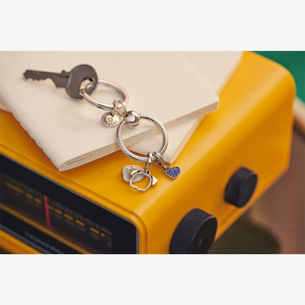 Original Pandora DIY Charm Keychain Bracelet 925 Silver Accessories Customized Women's Jewelry Wholesale