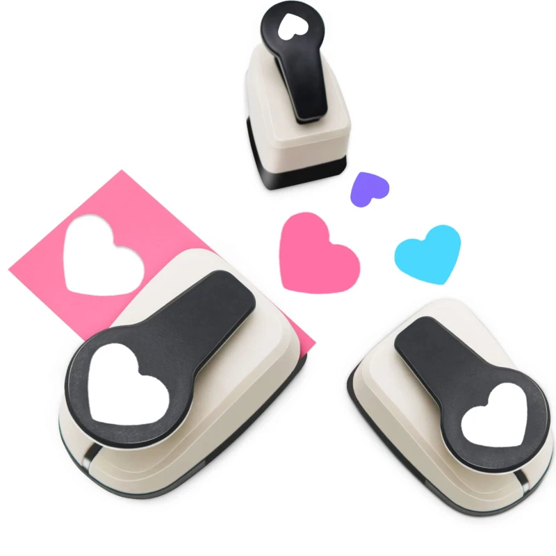 Scrapbook Punches 9/16/25mm Hole Punch Paper Cutter Heart Punch Scrapbooking Embossing Cutter
