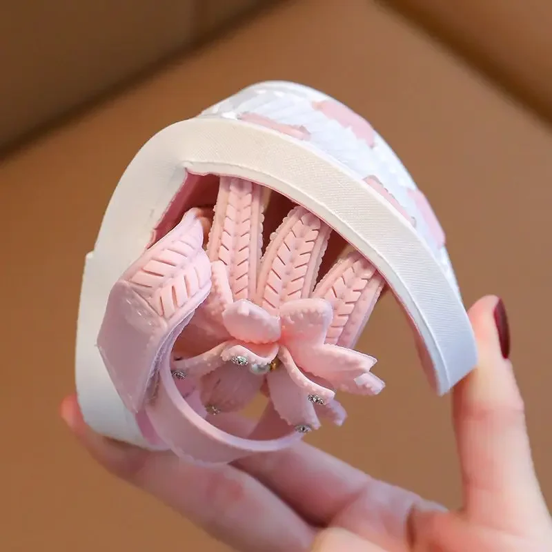 Cute Pink White Sandals Flower Decor Open Toe Sandals Kids Girls Breathable Lightweight Sandals Summer Indoor Outdoor Beach 19 S9313b382fa1e481b90a2549bb3d3dbd4f