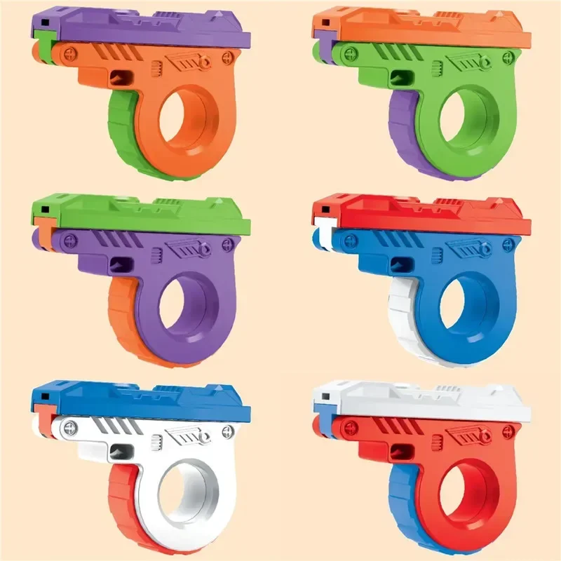 Stress Relief Toy Gun Mini M1911 Fingertip Carrot Gun Model Fidget Toys Anti Stress Toys For Kid Adult