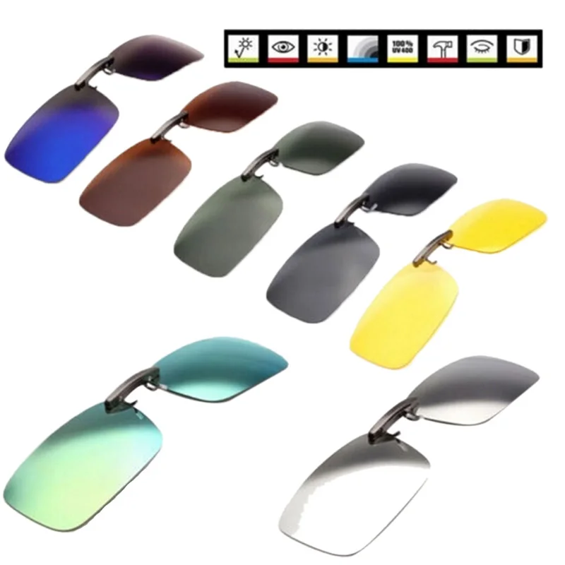Polarized Sunglasses Night Vision Sunglasses Driving Glasses Anti Glare Sunglasses Polarized Clip On Driving Glasses Sunglasses Day Vision UV400 Lens Night Vision