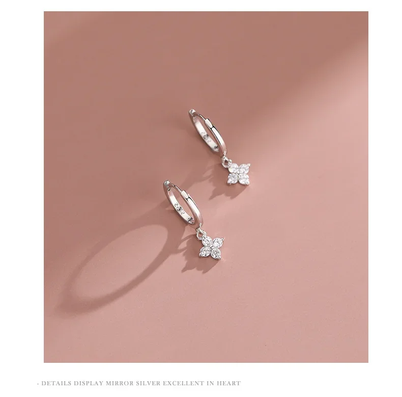 925 Sterling Silver leaf  Earrings For Women Trendy Earring Jewelry Prevent Allergy Party Accessories Gift 5