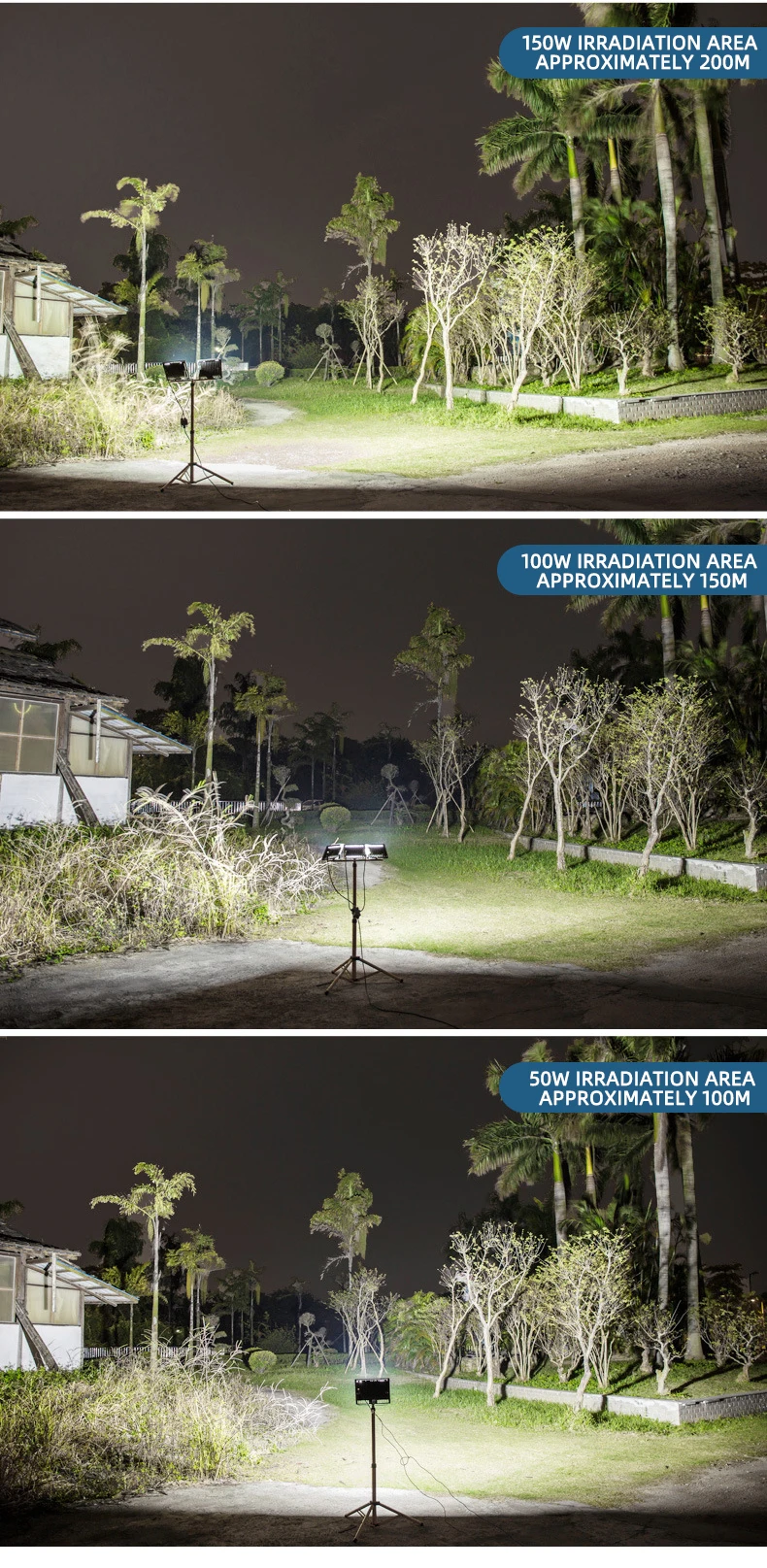 Description Picture 6 of itemLed Work Light Portable Outdoors Tripod Camping Lamp Spotlight SMD Telescopic Pillar Lamps Collapsible Outdoor Picnic Lights