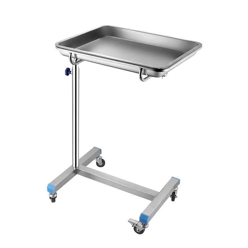 Beauty Salon Trolley Adjustable Height Surgical Tray Cart Medical Dental Lab Cart Storage Tray Trolley