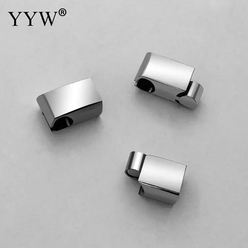 10pcs Extended Stainless Steel Clasp Three Parts Magnetic Clasps 12*6mm 8*5mm Hole for Bracelet DIY Jewelry Making Accessories