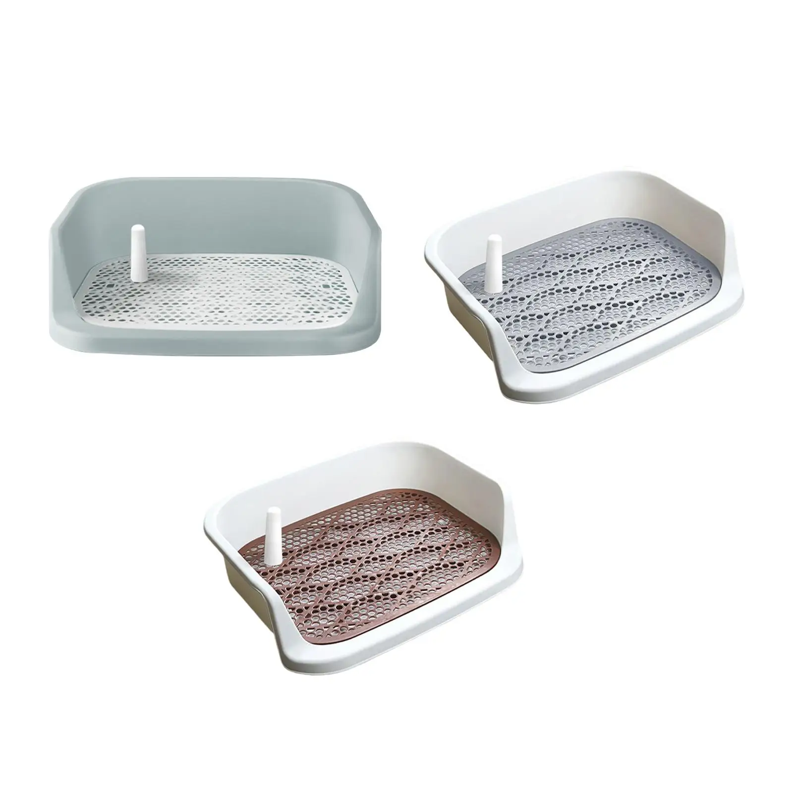 Toysmith Pet Dog Toilet Puppy Potty Tray Durable Pet Litter Pan Non Slip Pet Supplies Outdoor Dog Potty Pan Puppy Litter Toilet Portable Gray A