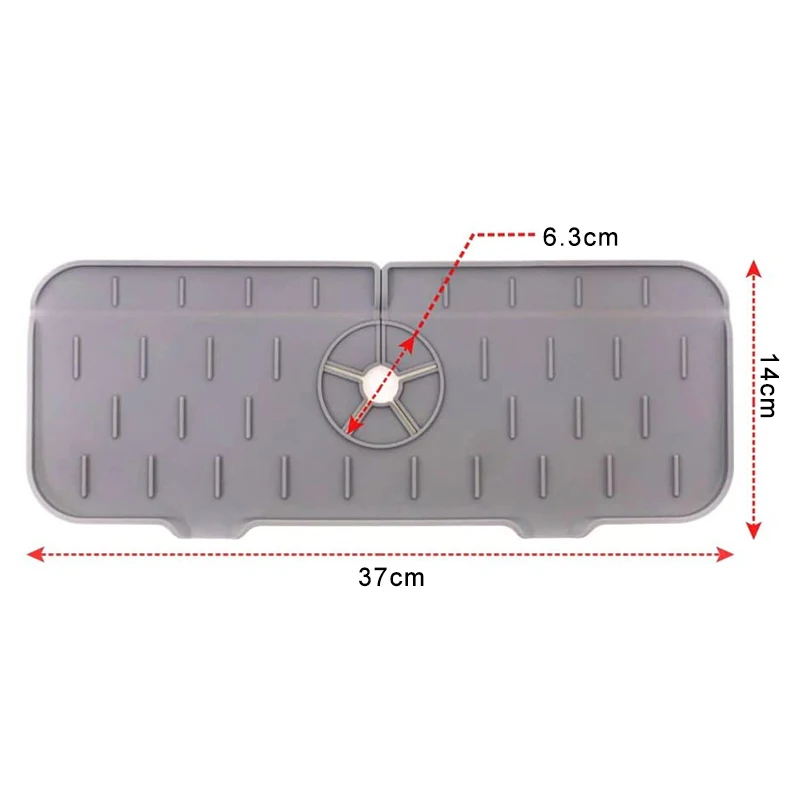 Kitchen Silicone Faucet Absorbent Mat Sink Splash Guard Bathroom Drain Pad Water Splash Catcher Mat For Bathroom Kitchen Gadgets