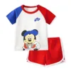 New Disney Baby Kids Clothes Set Mickey Mouse Print T-shirt+short Two Piece Fashion Children Girl Boy Tracksuit 100% Cotton Sets 3