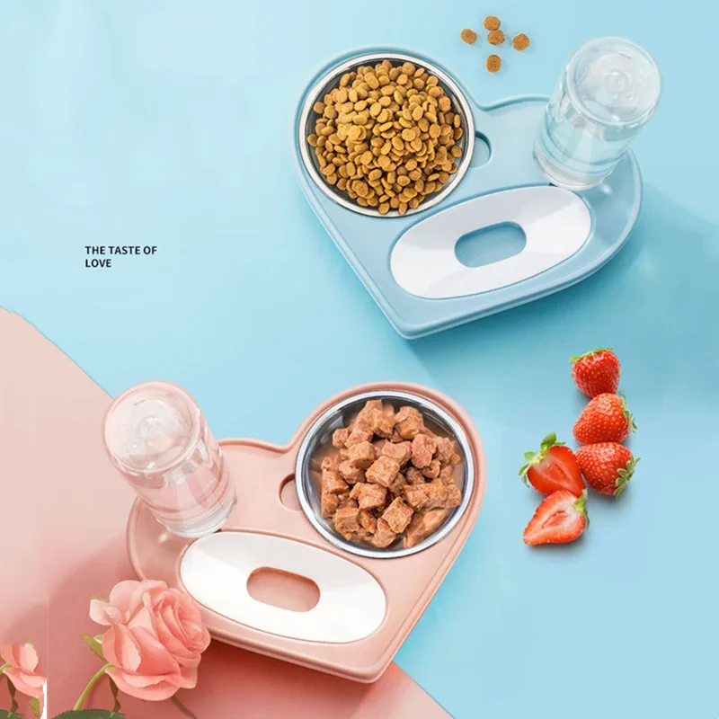 

500ML Pet Bowls Dog Food Water Feeder Stainless Steel Pet Drinking Dish Feeder Cat Puppy Feeding Supplies Dog Accessories Gray