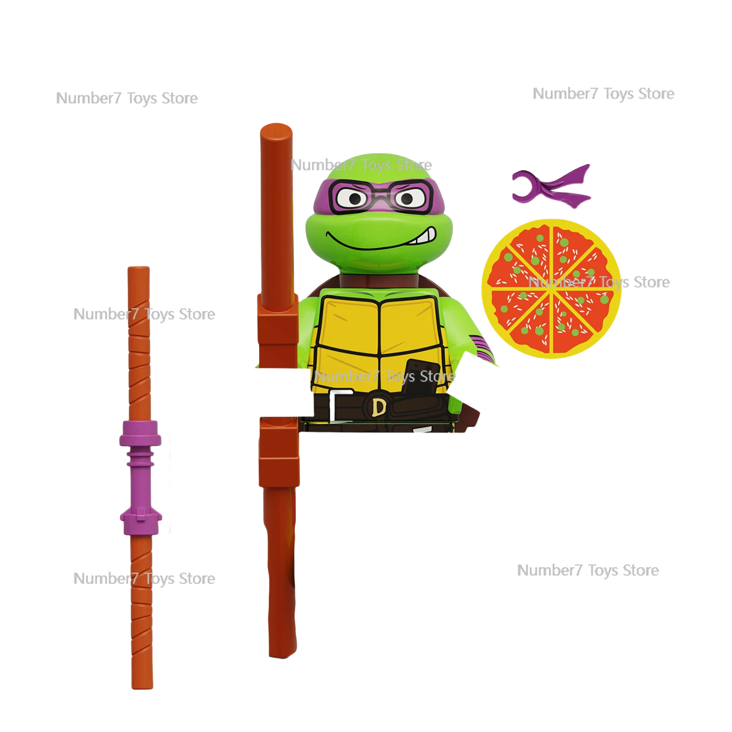 4pcs Teenage Mutant Ninja Turtles Scooter Props Character Building Blocks Cartoon Mini Action Figures Toys Kids Christmas Gifts 4