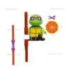 4pcs Teenage Mutant Ninja Turtles Scooter Props Character Building Blocks Cartoon Mini Action Figures Toys Kids Christmas Gifts 4