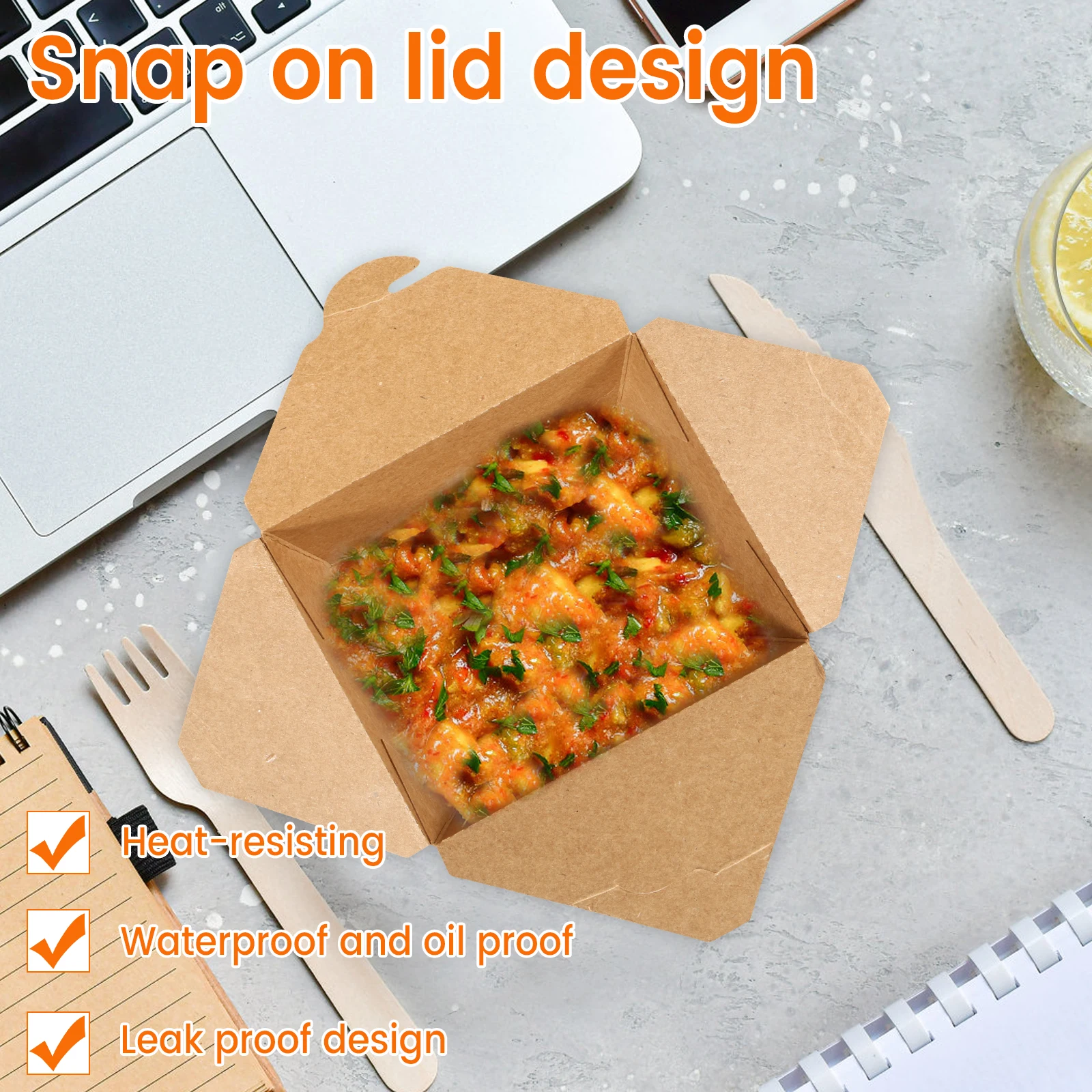 30oz Take Out Paper Food Containers – Greaseproof and leak-resistant boxes for baked go... - UGI Packaging