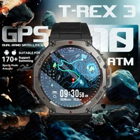 Military Smart Watch T-Rex 3 Bulit-in GPS Compass Altimeter Barometric 10 ATM IP69K Waterproof AMOLED Bluetooth Call Smartwatch 1