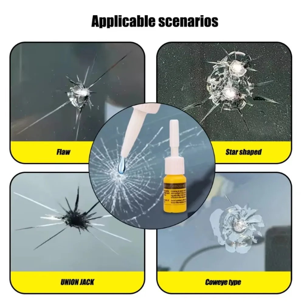 Glass Repair Resin Kit for Car Windshield Crack Restoration