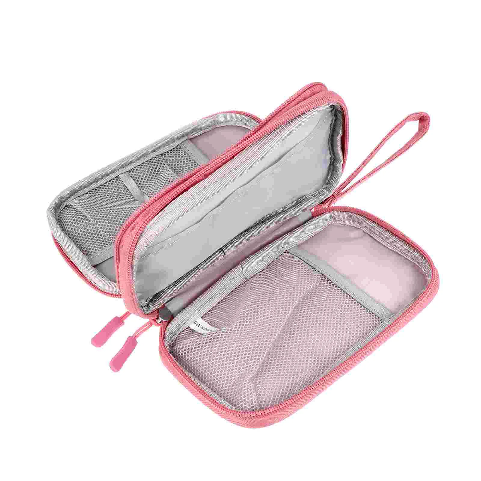 

Handbags Storage USB Cable Earphone Organizing Power Bank Organizer for Data Cables Pink Household Headphone Travel