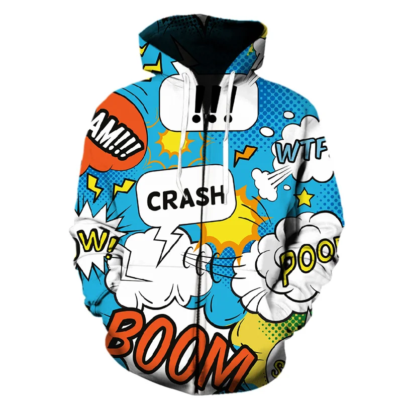 thumbnail image 1 of Sudadera con capucha y cremallera de estilo manga con estampado 3D de dibujos animados para hombre, sudaderas Harajuku de manga larga de primavera, chaquetas, tops, sudaderas con capucha para adolesce, 1 of 4