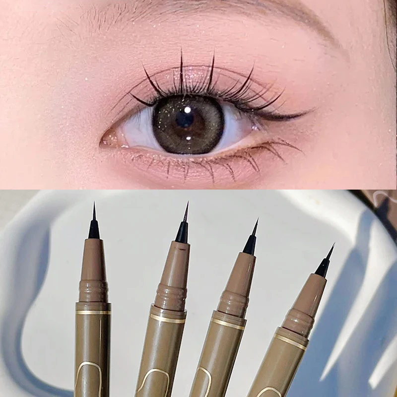 Ultra-thin Waterproof Liquid Eyeliner Korean Makeup for Women Quick Dry Smooth Eye Liner Long Last Lower Eyelash Pen Cosmetics 2