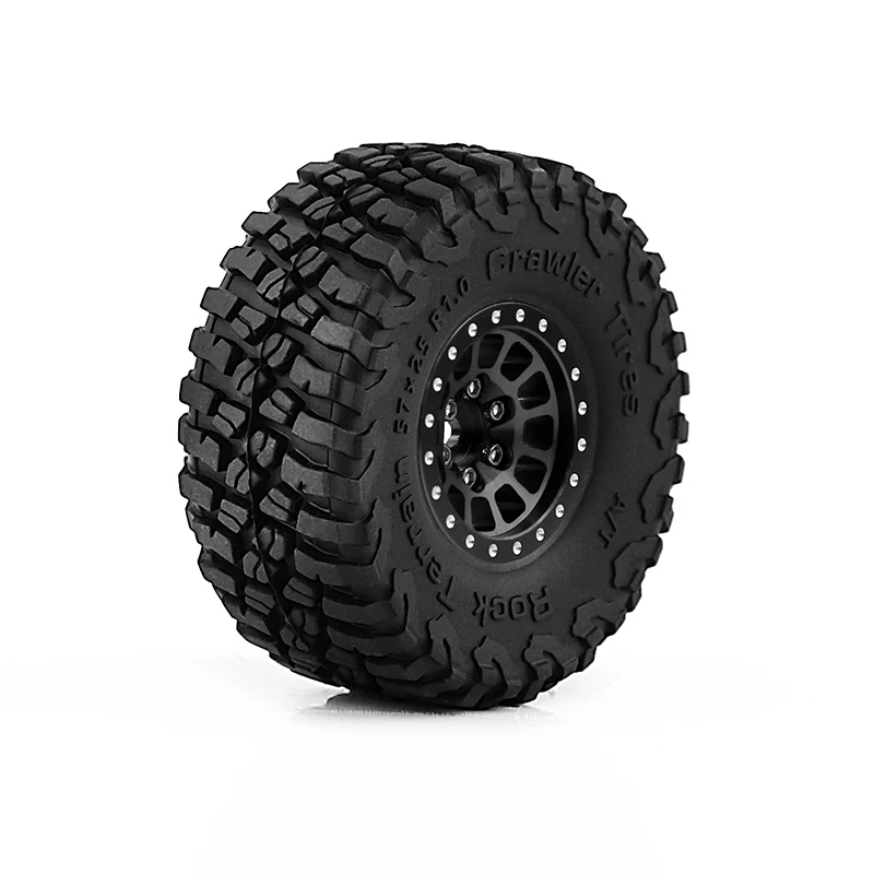 4PCS RC Car Tires And Wheels Set - Aluminum Alloy Rims For TRAXXAS 1/24 & SCX24