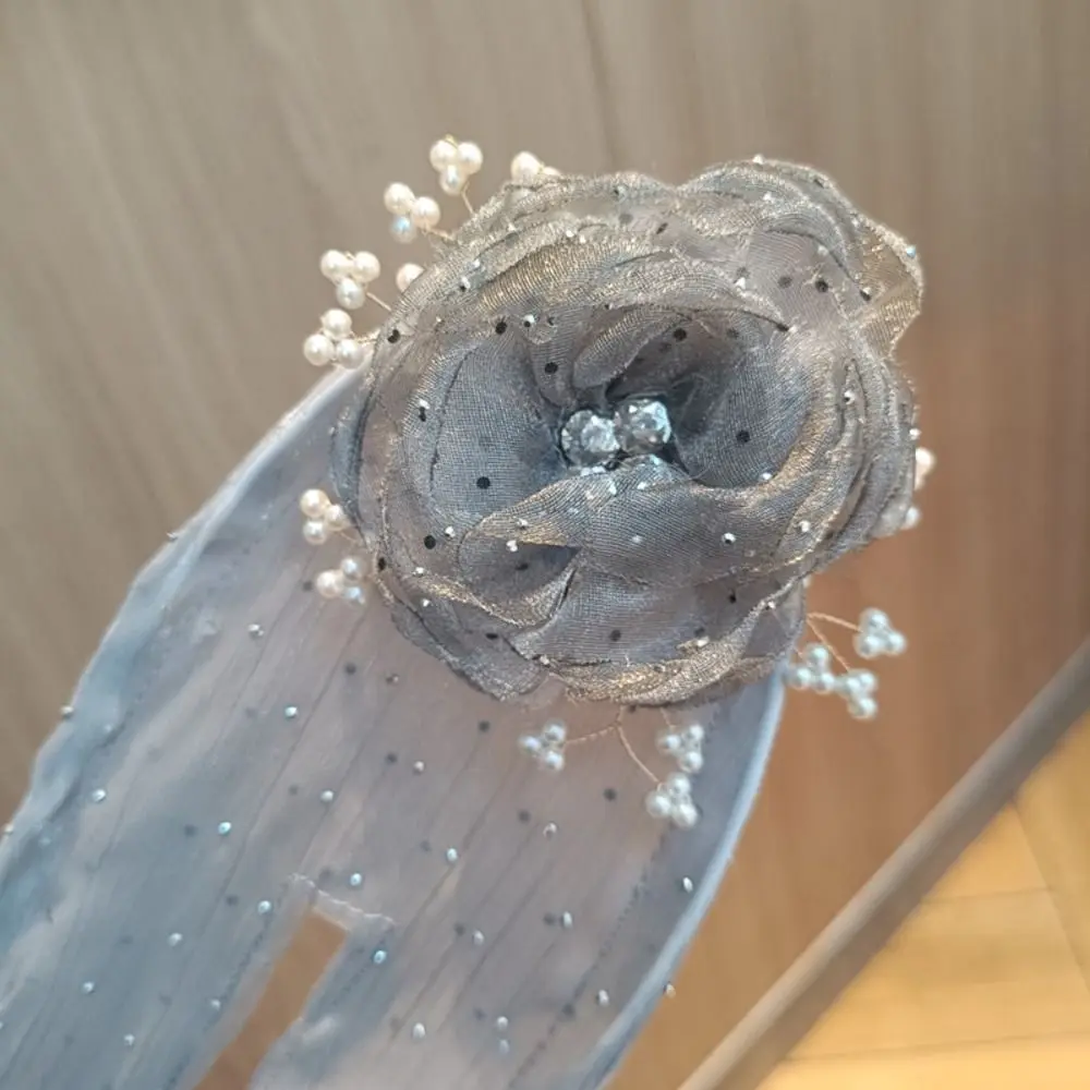 Fashion Lazy Women's Net Yarn Bow Headband Hair Curling Artifact Hairpin Roller Hair Curler Hair Accessories Hair Band Hair