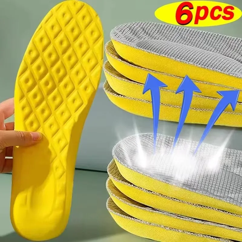 4D Latex Sports Insole Men Women Sneakers Shoes Pads for Summer High Elasticity Soft Breathable Running Insoles Sole Air Cushion shoe insoles