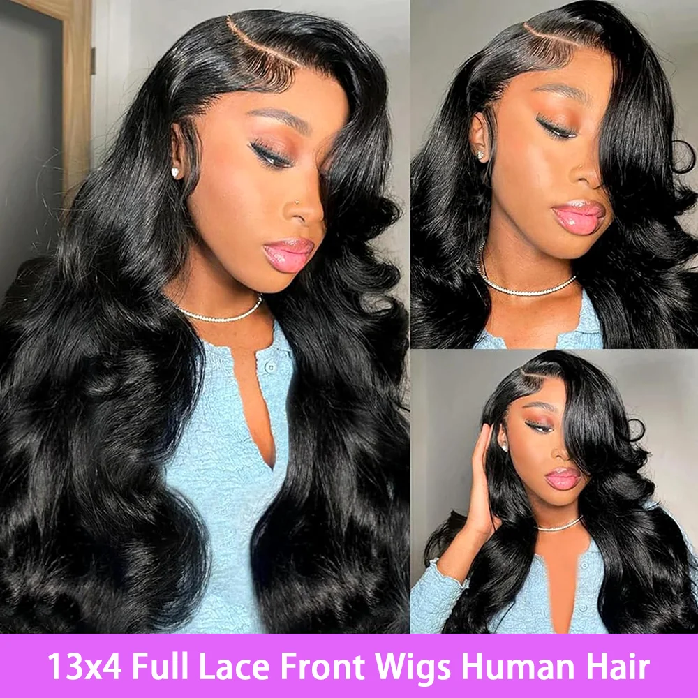 Color: #2, Ships From: CHINA, Stretched Length: 34inches, Density: 200% - Body Wave 13x6 Lace Front Wigs Human Hair 200 Density Brazilian Remy Human Hair Wigs 13x4 Transparent Lace For Women 30 32 Inch
