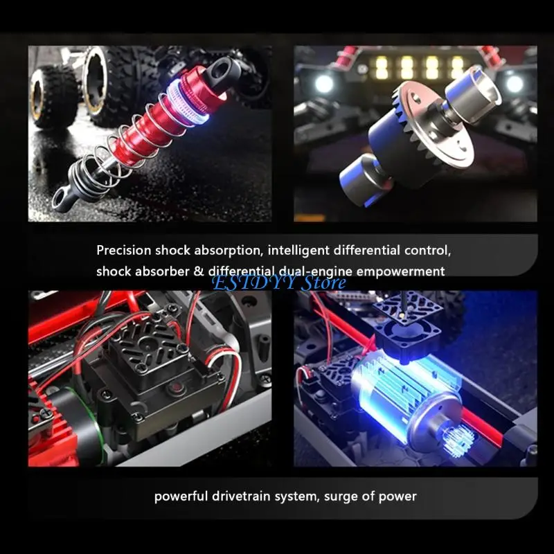 G6DE 1/10 규모 고속 오프로드 차량 4WD 시스템 브러시리스 원격 제어 포함