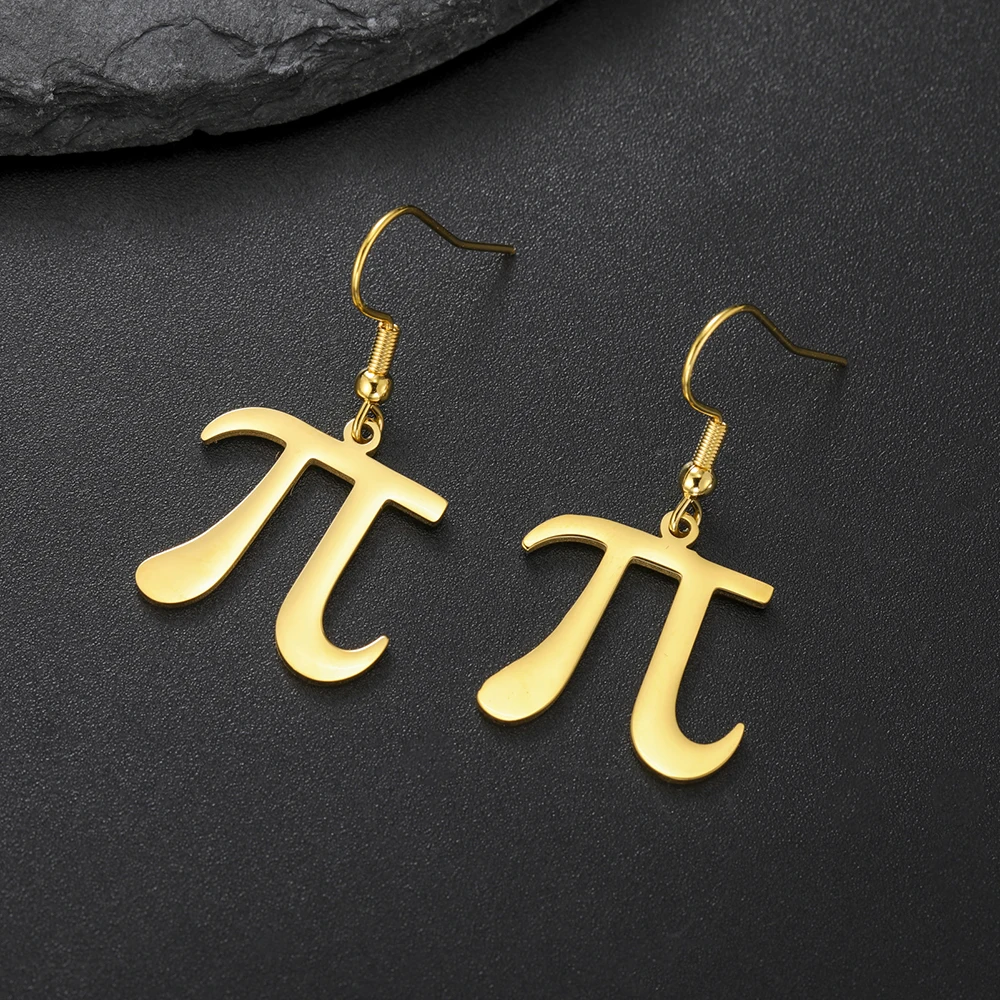 Dawapara Pi Mathe-Symbol-Ohrringe, griechischer Buchstabe Pi, Mathematik-Symbol, Edelstahl, baumelnde Ohrringe, minimalistischer Schmuck – Detail 13