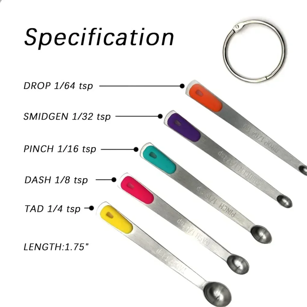 Mini Increment Measuring Spoons for Tad, Dash, Pinch, Smidgen & Drop
