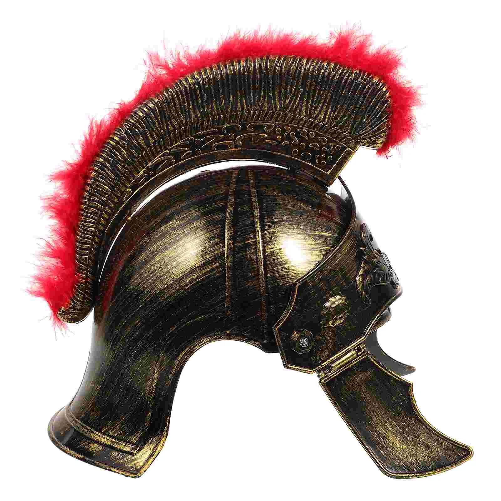 

Men Roman Helmet Plastic Gladiator Costume Warrior Spartan Helmet Vintage Medieval Cosplay Costume Prop For Adults Teens