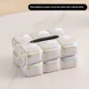 Luxury Chocolate Tissue Box Cover Ceramics Tissue Box High-grade Home Creative Napkins Tissue Holder Livingroom Table Decoration 4
