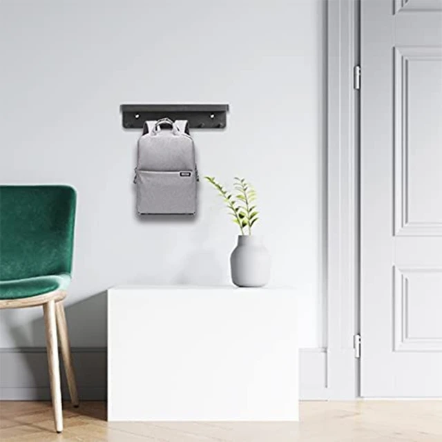 Falra Szerelt Fém A Kulcstartóhoz, Polckal 6 Hooks Tároló Állvány Tálca Ruhák Fogas Szervezője Otthoni Irodai Konyha Bejáratához - Image 4
