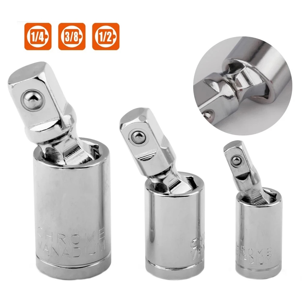 

Universal Joint 360 Rotary Ratchet Angle Extension Bar Sockets Adapter Manual Pneumatic Bendable Adapter Socket Hand Tools