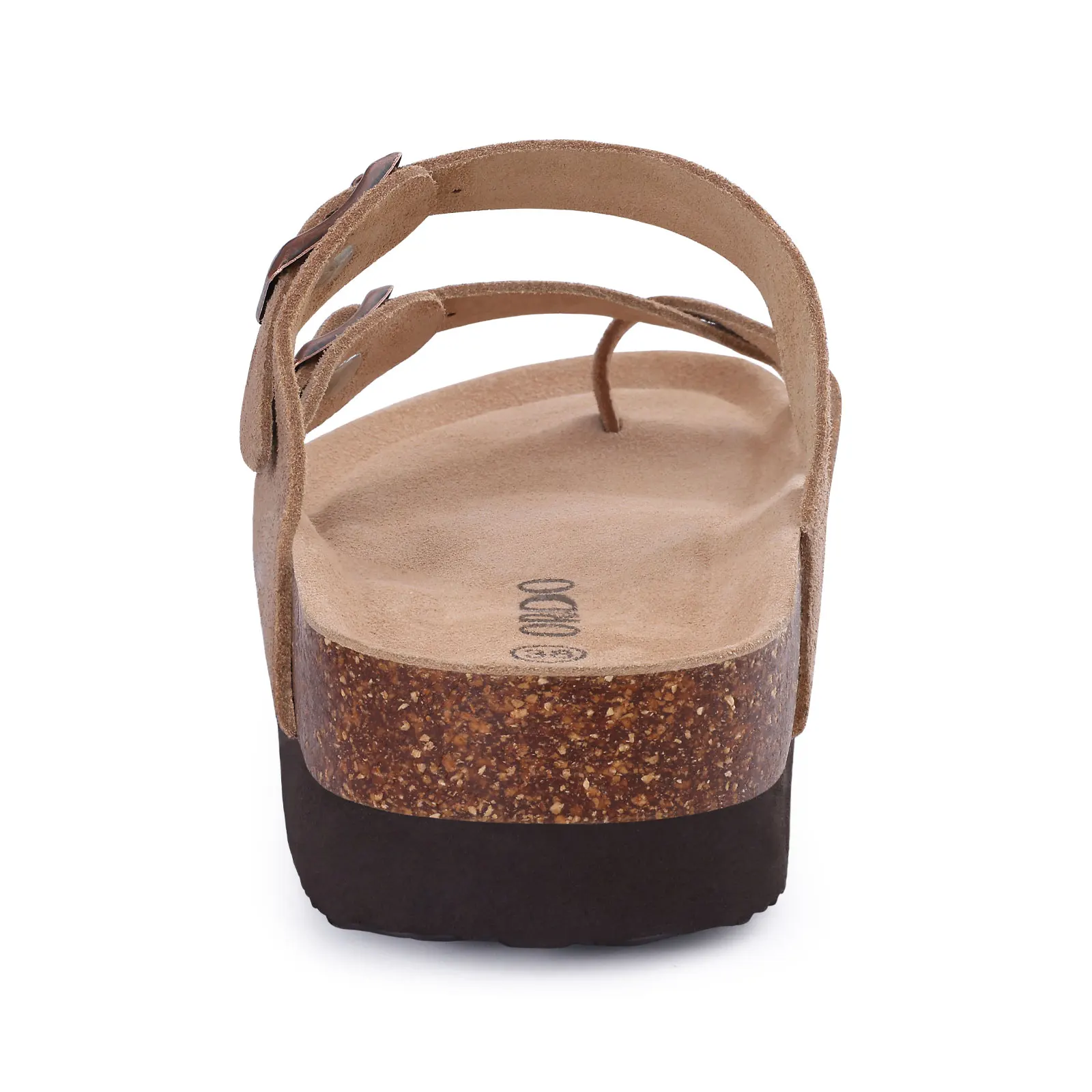 Pallene Women Classic Cork Sandals Fashion Thick Soles Beach Sandals Cozy Casual House Flats Slippers With Adjustable Buckle