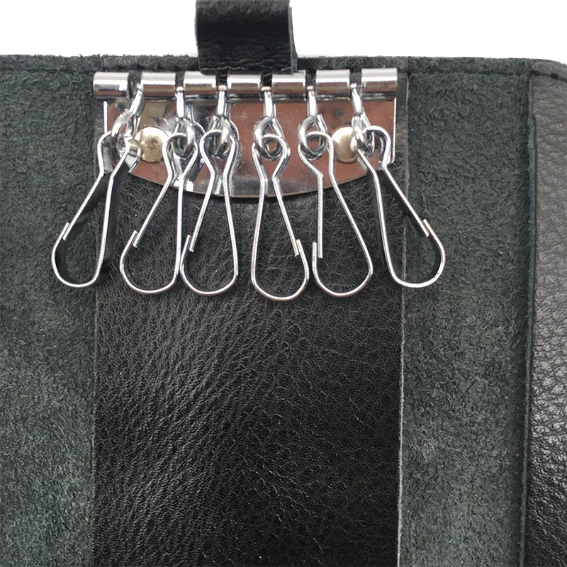 Key Holder Wallet Pu Leather Unisex Solid Key Wallet Organizer Bag Car Housekeeper Card Holder Keychain