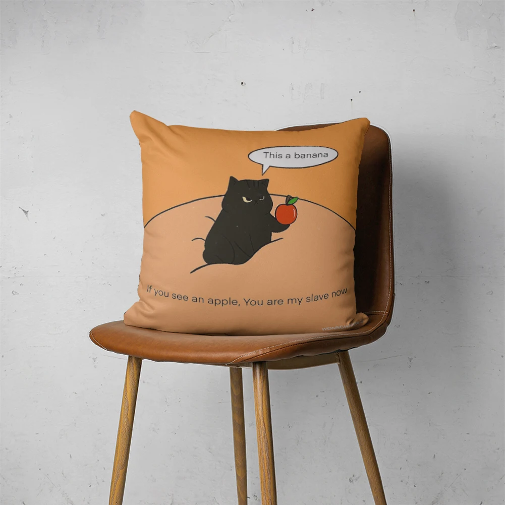 

CUTE CAT PILLOW 091 Customizable Bedroom Bed Sofa Hotel Car Lumbar Pillow Fashion Decorative Pillow Cover