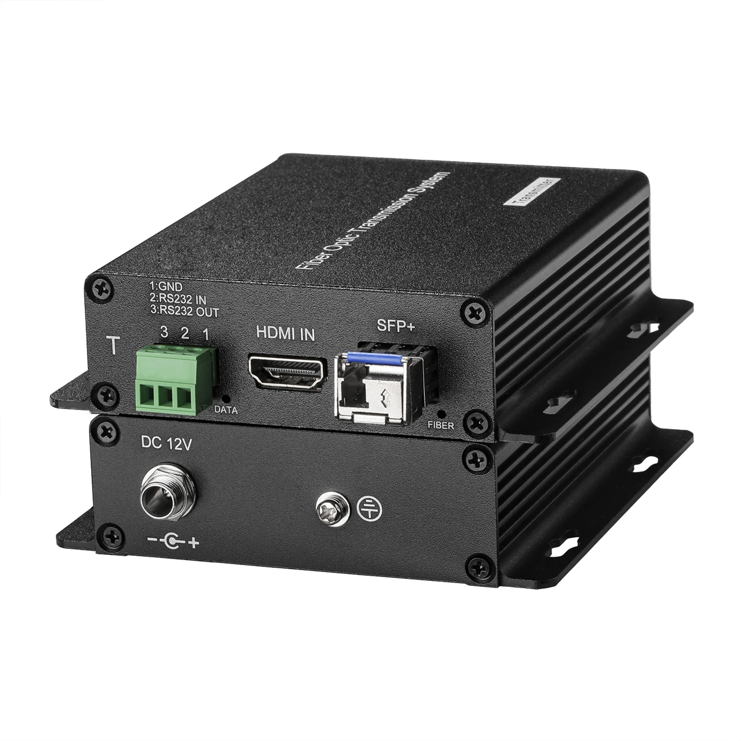1 channel bidirectional 3.5 audio;1 channel bidirectional RS232 data HDMI Fiber Optic Converter