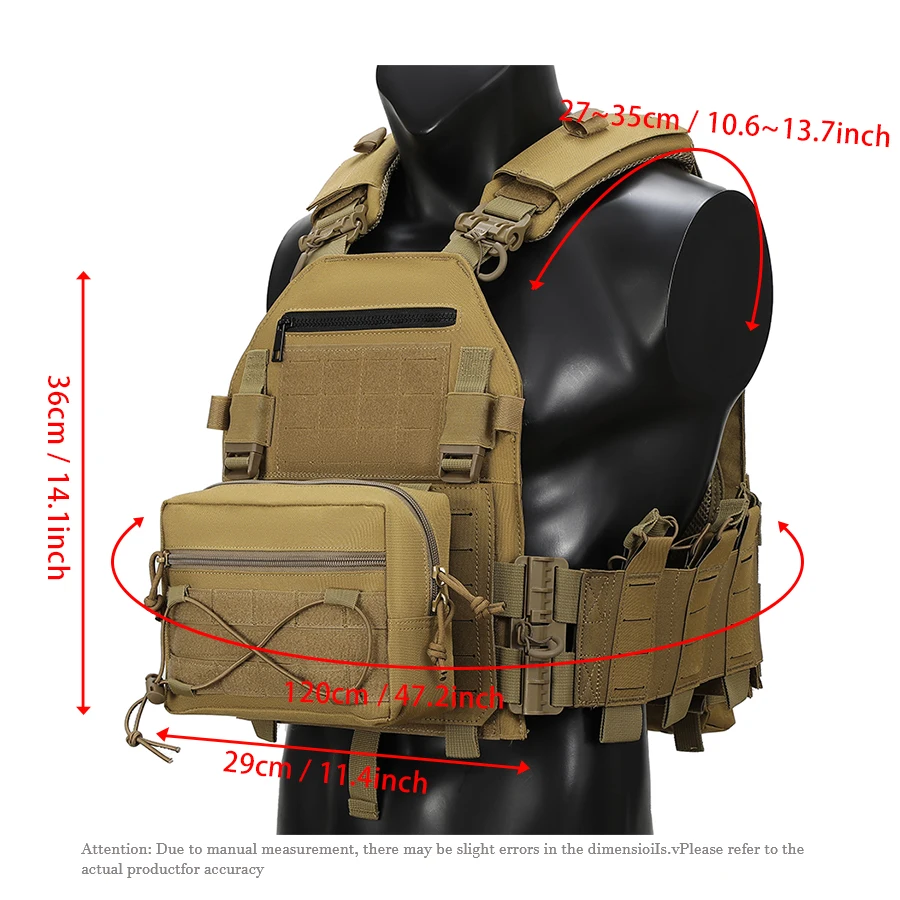 Quick Release Hunting Vest with Large Bag for Outdoor Use