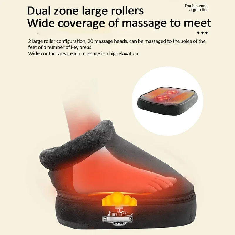 2-in-1 Shiatsu Foot and Back Massager with Heat Pad Kneading Feet Machine , Cushion or Foot Warmer,for Relief ,Removable clean - Image 5