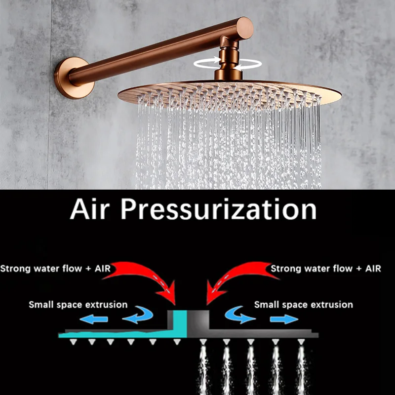 Shower Set Bathtub Faucet Set Bath Mixer Tap Bathroom Rainfall Headshower Hot And Cold Kit With Brass Handshower
