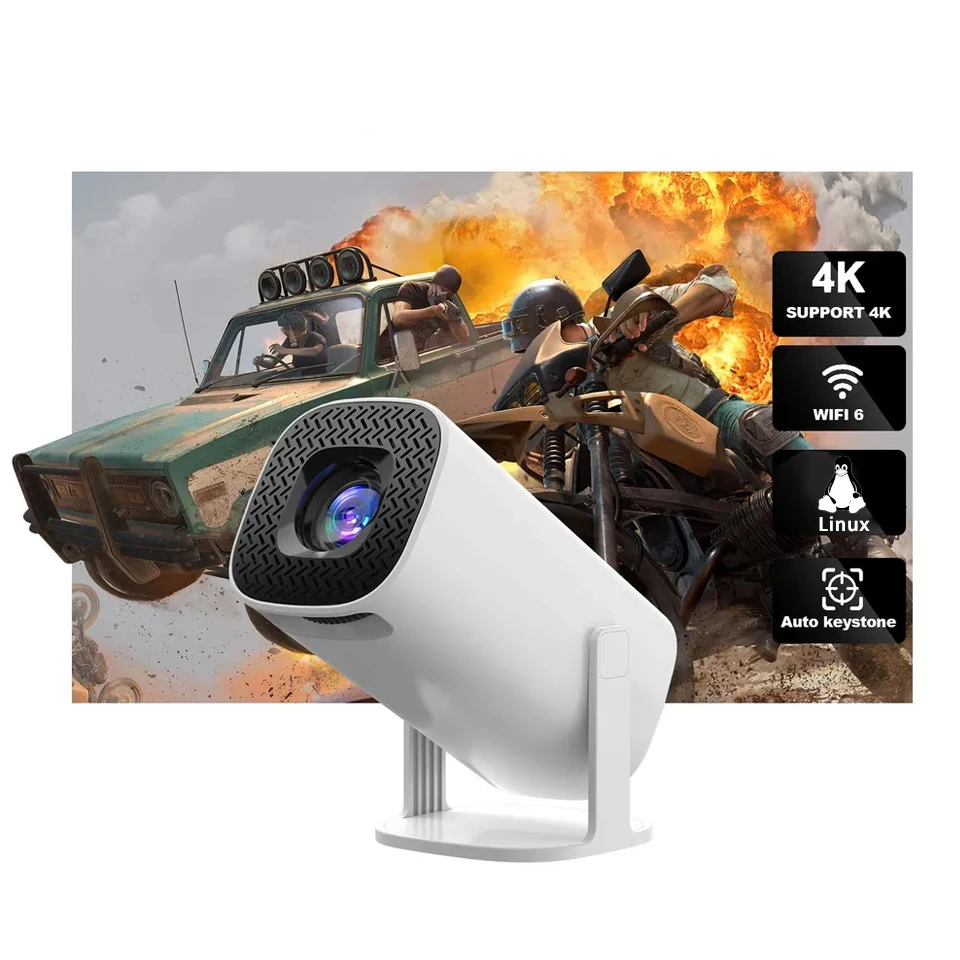 Outdoor Smart P30PRO Mini Projector Linux System WiFi6 BT 5.0 support 4K 1280*720P smart home cinema outdoor portable projector