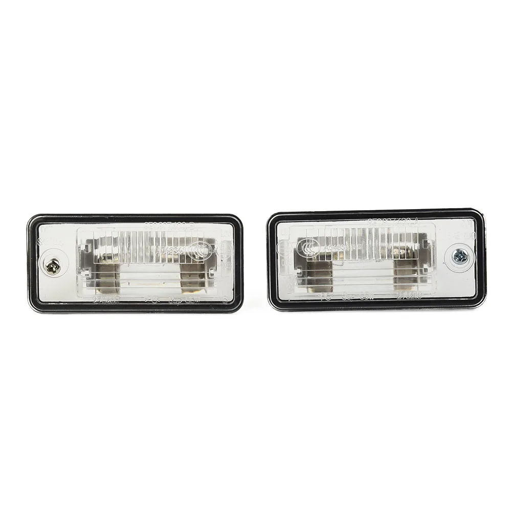 2pcs 7x3.2x2.7cm Left Right Number License Plate Light For-Audi A3 S3 A4 S4 A6 S6 A8 Auto Lamp Clear 8E0 807 430A 8E0 807 430B