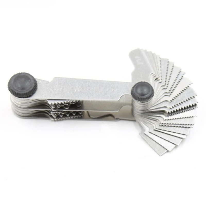 Stainless Steel Pitch Scale High Precision Measuring Tool Metric 60 and Imperial 55degree Thread Gauge Samples One Pcs 52 Blades