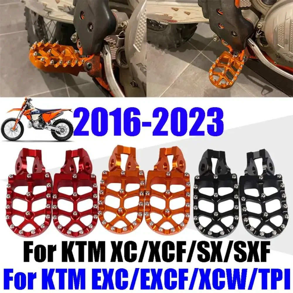 Footrest Footpegs Pedal For KTM 125 150 200 250 300 350 400 450 500 SX SXF EXC EXCF XC XCF X-CF XCW EXC-F Accessories
